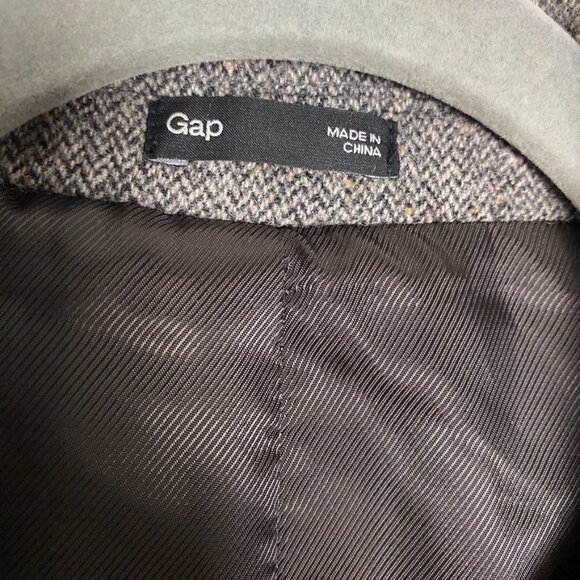 Gap Tweed Donegal Blazer Sport Coat Jacket Dusty Grey Utility Mens 40R - Picture 5 of 7